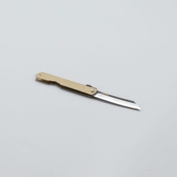 Higonokami Blue Paper Steel Knife — Bronze Iron