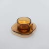 Arno Glass Cup & Saucer — Amber