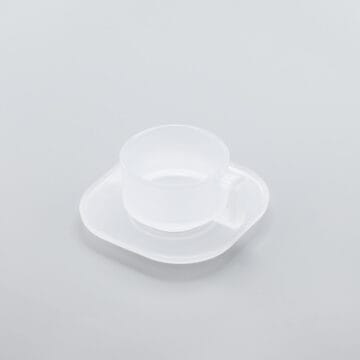 Arno Glass Cup & Saucer — Frosted Glass