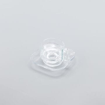 Arno Glass Espresso Cup & Saucer — Clear Glass