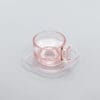 Arno Glass Cup & Saucer — Pink